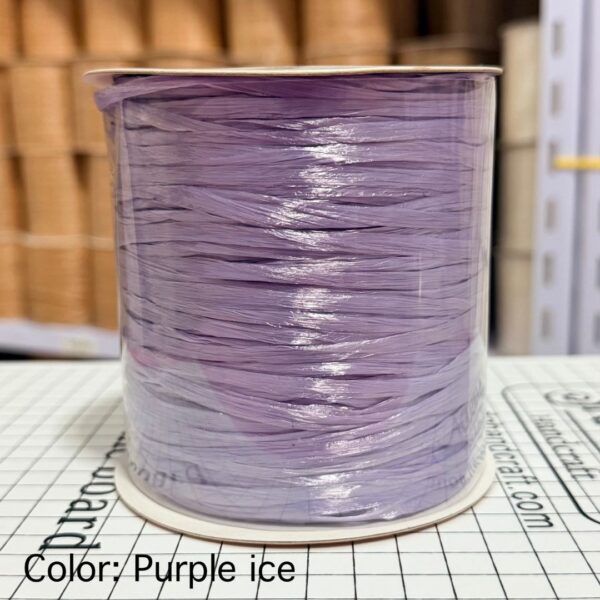 ไหมราฟเฟีย สี Purple ice - Raffia yarn Color: Purple ice