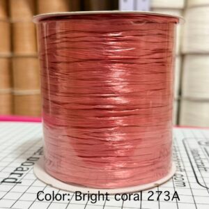 ไหมราฟเฟีย สี Bright coral - Raffia yarn Color: Bright coral 273A