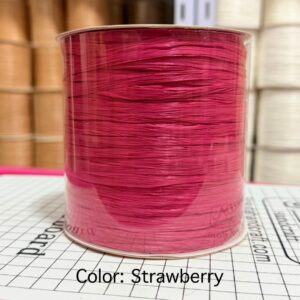 ไหมราฟเฟีย สี Strawberry - Raffia yarn Color: Strawberry
