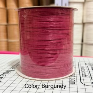 ไหมราฟเฟีย สี Burgundy - Raffia yarn Color: Burgundy