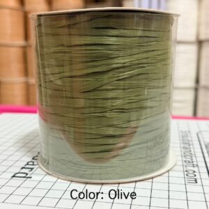 ไหมราฟเฟีย สี Olive - Raffia yarn Color: Olive
