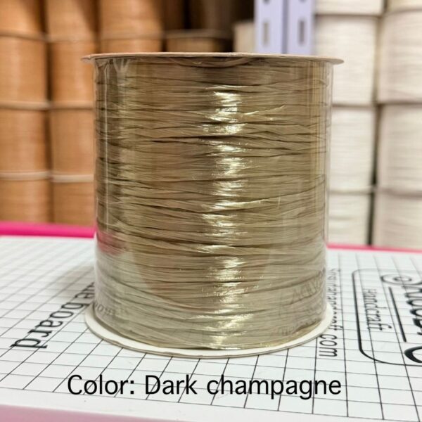 ไหมราฟเฟีย สี Dark champagne - Raffia yarn Color: Dark champagne