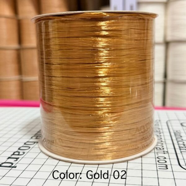 ไหมราฟเฟีย สี Gold 02 - Raffia yarn Color: Gold 02