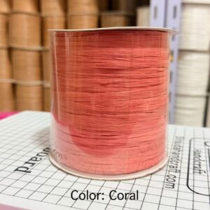 ไหมราฟเฟีย สี Coral - Raffia yarn Color: Coral