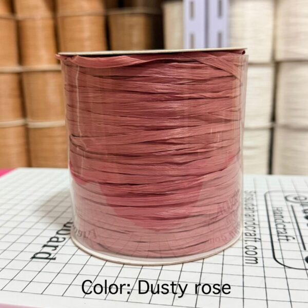 ไหมราฟเฟีย สี Dusty rose - Raffia yarn Color: Dusty rose