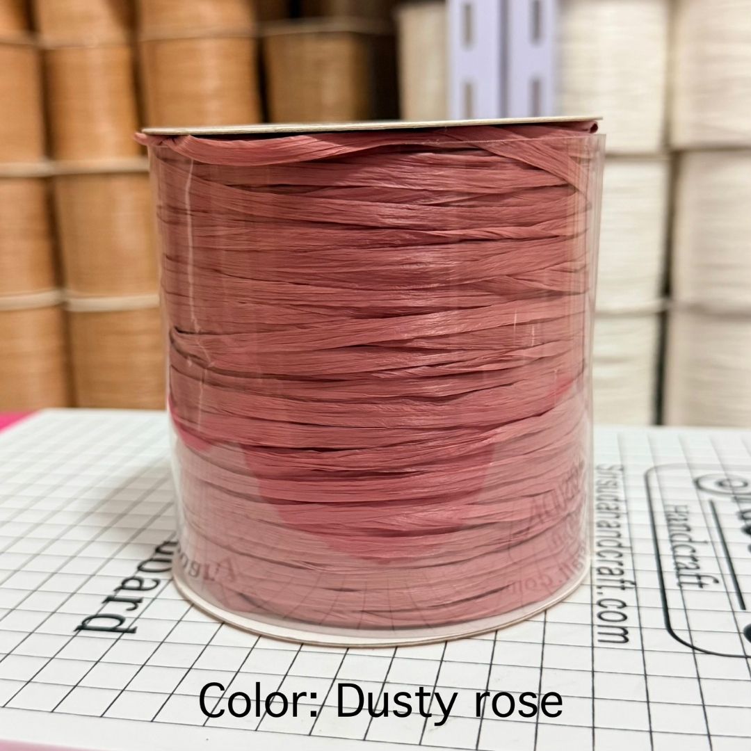 ไหมราฟเฟีย สี Dusty rose - Raffia yarn Color: Dusty rose