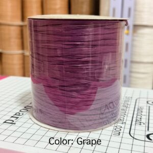 ไหมราฟเฟีย สี Grape - Raffia yarn Color: Grape