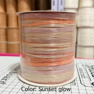ไหมราฟเฟีย สี Sunset glow - Raffia yarn Color: Sunset glow