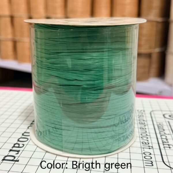 ไหมราฟเฟีย สี Brigth green - Raffia yarn Color: Brigth green