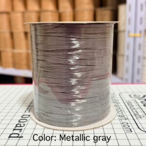 ไหมราฟเฟีย สี Metallic gray - Raffia yarn Color: Metallic gray