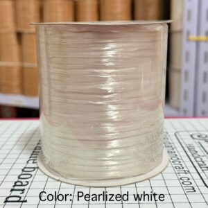 ไหมราฟเฟีย สี Pearlized white - Raffia yarn Color: Pearlized white