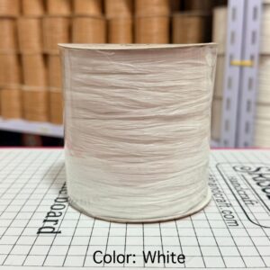 ไหมราฟเฟีย สี White - Raffia yarn Color: White