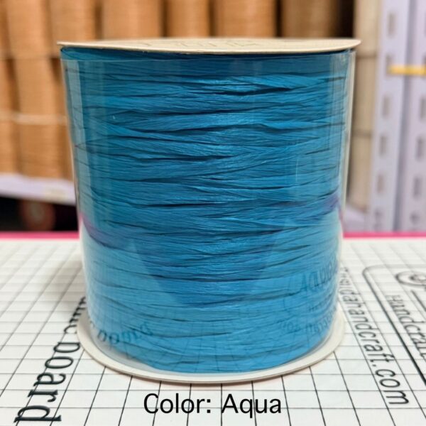 ไหมราฟเฟีย สี Aqua - Raffia yarn Color: Aqua