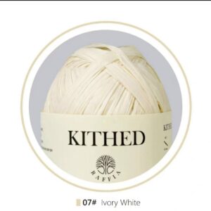ไหมราฟเฟีย ขนาด 100 ม. สี Ivory White - Raffia yarn 100 m. Color: Ivory White