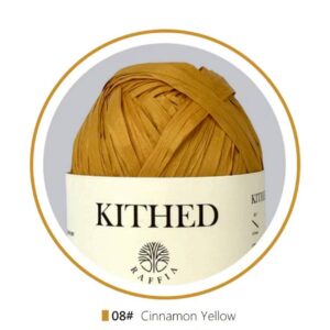 ไหมราฟเฟีย ขนาด 100 ม. สี Cinnamon Yellow - Raffia yarn 100 m. Color: Cinnamon Yellow
