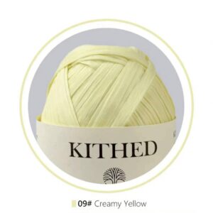 ไหมราฟเฟีย ขนาด 100 ม. สี Creamy Yellow- Raffia yarn 100 m. Color: Creamy Yellow