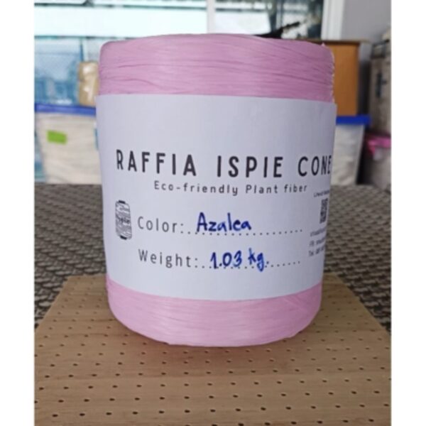 Raffia Ispie สี Azalca (โคนราเฟีย)สำหรับถัก หนัก0.95-1กิโลกรัม