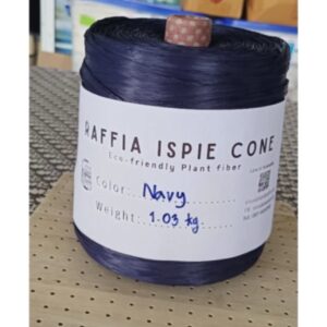 Raffia Ispie สี Navy (โคนราเฟีย)สำหรับถัก หนัก0.95-1กิโลกรัม
