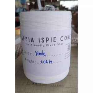 Raffia Ispie สี White (โคนราเฟีย)สำหรับถัก หนัก0.95-1กิโลกรัม