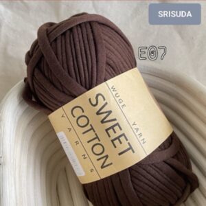 ไหมผ้ายืด สี E07 ไหมสำหรับถัก Cotton sweet 20มม. งานโครเช งาน DIY