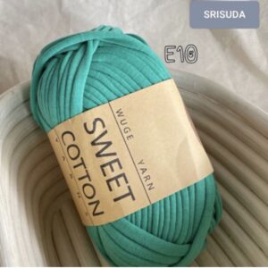 ไหมผ้ายืด สี E10 ไหมสำหรับถัก Cotton sweet 20มม. งานโครเช งาน DIY