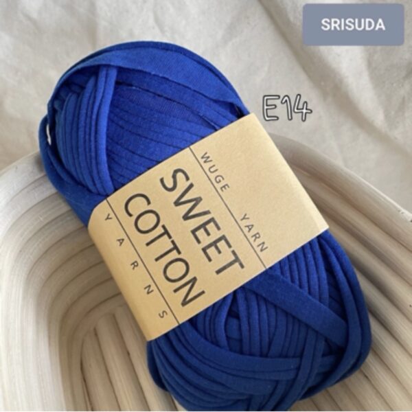 ไหมผ้ายืด สี E14 ไหมสำหรับถัก Cotton sweet 20มม. งานโครเช งาน DIY
