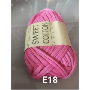 ไหมผ้ายืด สี E18 ไหมสำหรับถัก Cotton sweet 20มม. งานโครเช งาน DIY