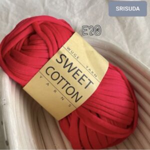 ไหมผ้ายืด สี E20 ไหมสำหรับถัก Cotton sweet 20มม. งานโครเช งาน DIY