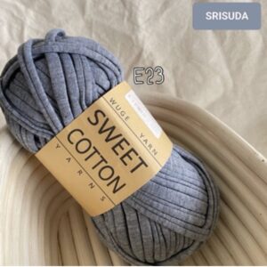 ไหมผ้ายืด สี E23 ไหมสำหรับถัก Cotton sweet 20มม. งานโครเช งาน DIY