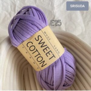 ไหมผ้ายืด สี E25 ไหมสำหรับถัก Cotton sweet 20มม. งานโครเช งาน DIY