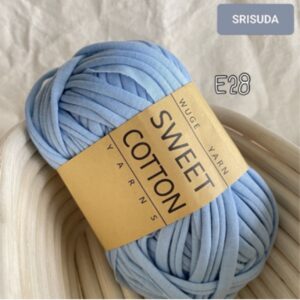 ไหมผ้ายืด สี E28 ไหมสำหรับถัก Cotton sweet 20มม. งานโครเช งาน DIY