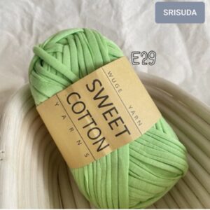 ไหมผ้ายืด สี E29 ไหมสำหรับถัก Cotton sweet 20มม. งานโครเช งาน DIY