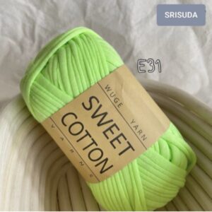 ไหมผ้ายืด สี E31 ไหมสำหรับถัก Cotton sweet 20มม. งานโครเช งาน DIY