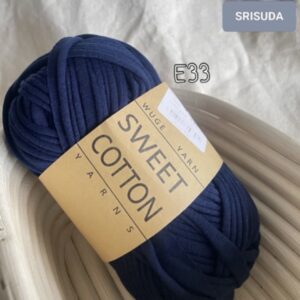 ไหมผ้ายืด สี E33 ไหมสำหรับถัก Cotton sweet 20มม. งานโครเช งาน DIY