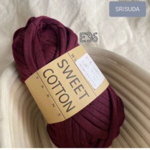 ไหมผ้ายืด สี E36 ไหมสำหรับถัก Cotton sweet 20มม. งานโครเช งาน DIY