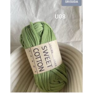 ไหมผ้ายืด สี U08 ไหมสำหรับถัก Cotton sweet 20มม. งานโครเช งาน DIY