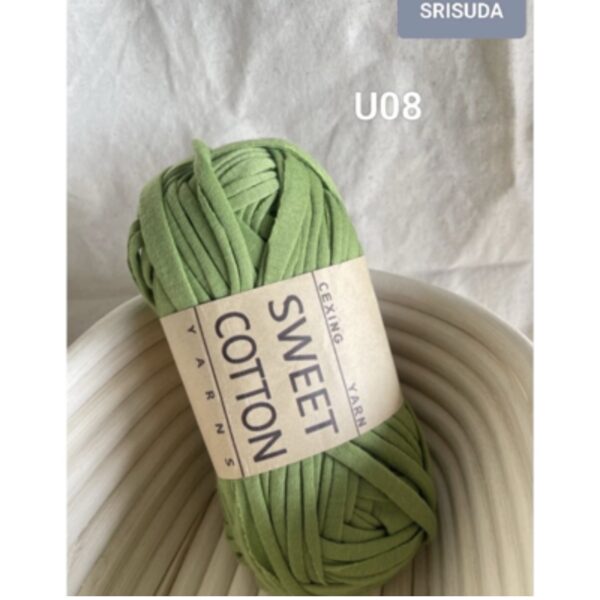 ไหมผ้ายืด สี U08 ไหมสำหรับถัก Cotton sweet 20มม. งานโครเช งาน DIY