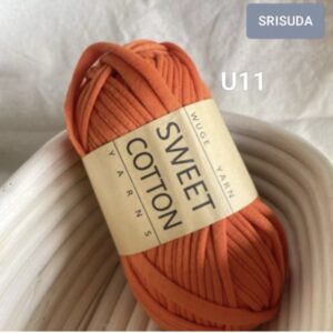 ไหมผ้ายืด สี U11 ไหมสำหรับถัก Cotton sweet 20มม. งานโครเช งาน DIY
