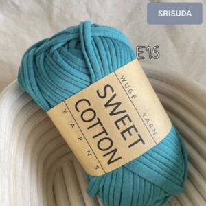 ไหมผ้ายืด สี E16 ไหมสำหรับถัก Cotton sweet 20มม. งานโครเช งาน DIY